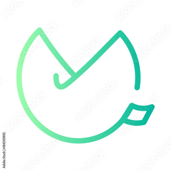 Obraz fortune cookie gradient icon