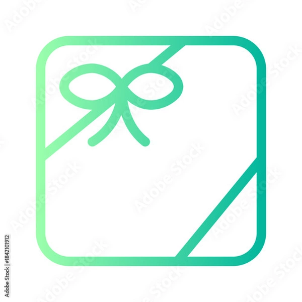 Obraz gift gradient icon