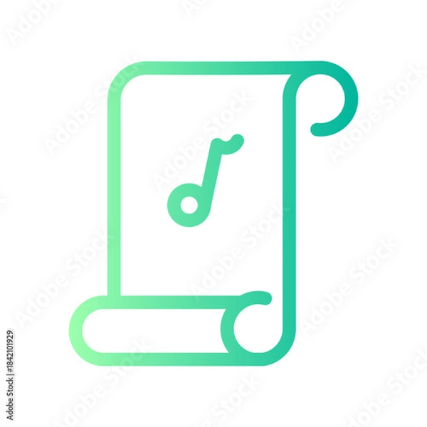 Obraz music sheet gradient icon
