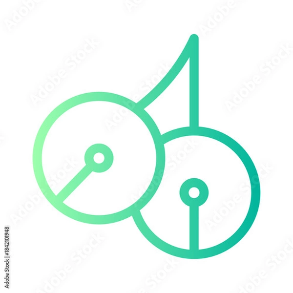 Obraz jingle bell gradient icon