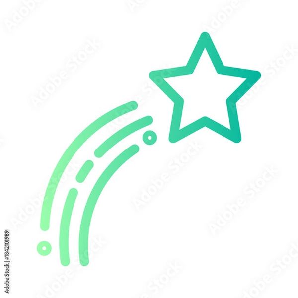 Obraz shooting star gradient icon