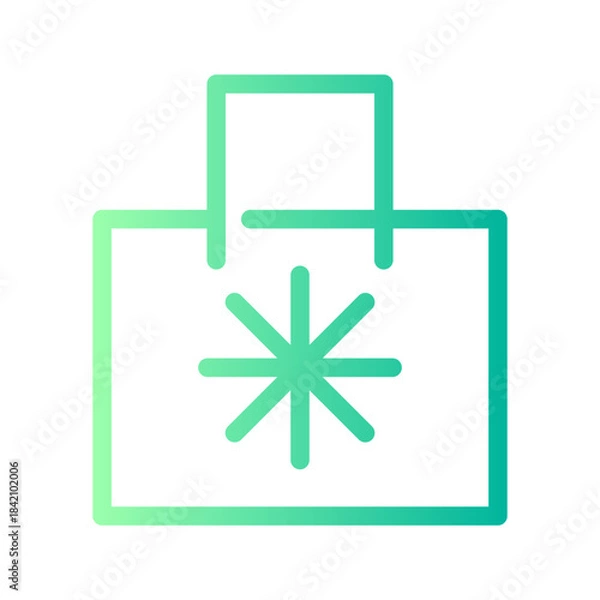 Obraz shopping bag gradient icon