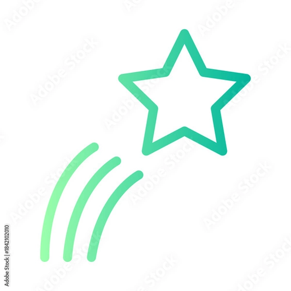 Obraz shooting star gradient icon