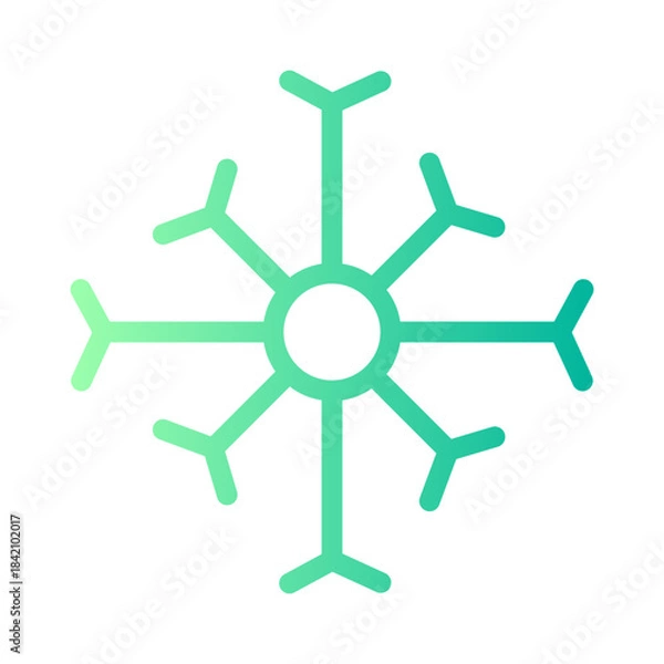 Obraz snowflake gradient icon