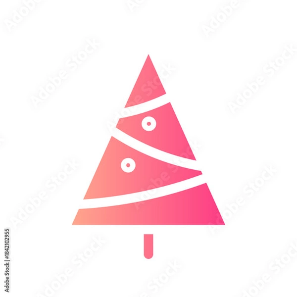 Obraz christmas tree gradient icon