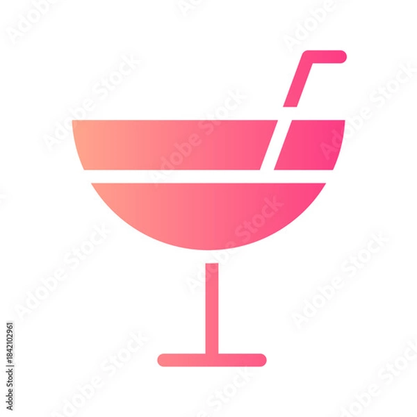 Obraz cocktail gradient icon