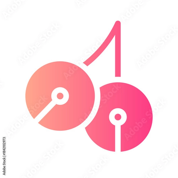 Obraz jingle bell gradient icon