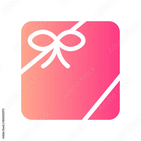 Obraz gift gradient icon