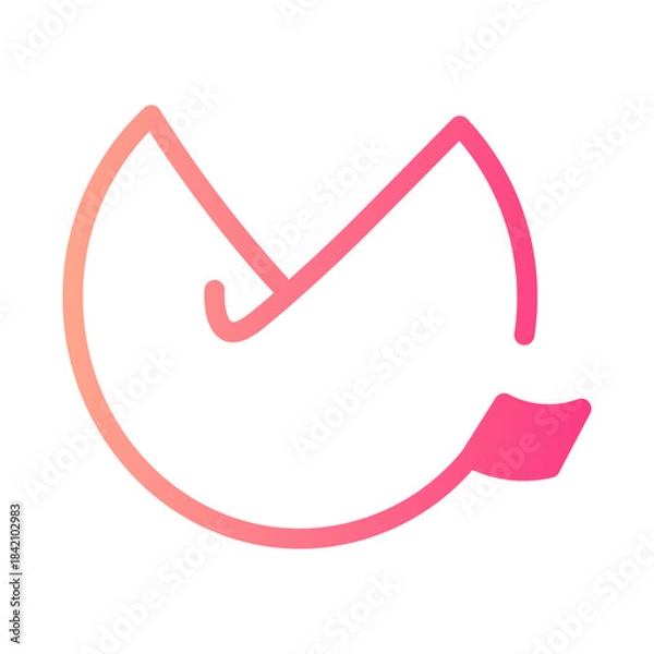 Obraz fortune cookie gradient icon