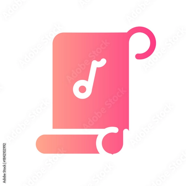 Obraz music sheet gradient icon