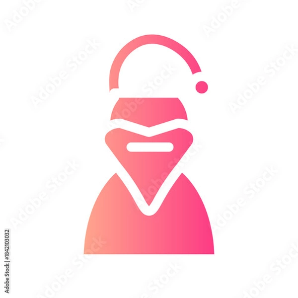 Obraz santa claus gradient icon