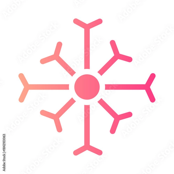 Obraz snowflake gradient icon