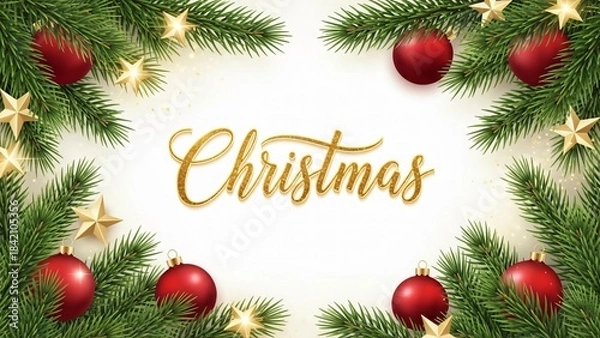 Fototapeta Elegant christmas greeting card