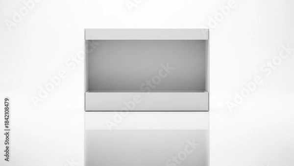 Obraz White shelf with transparent background