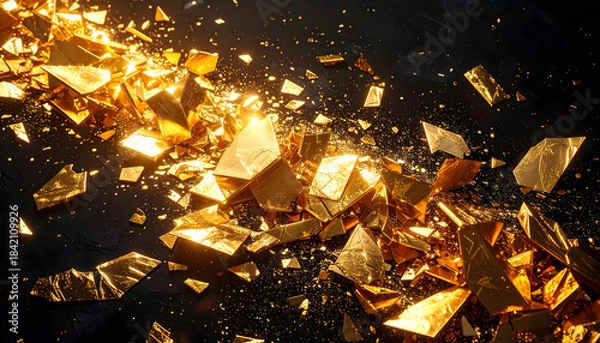 Obraz 純金の破片のきらめき
