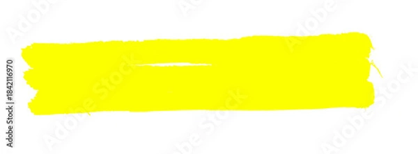 Fototapeta Yellow stroke of paint isolated on transparent background