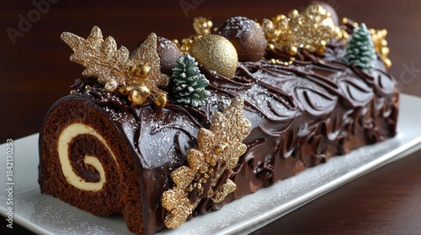 Obraz Yule Log Gingerbread Cake