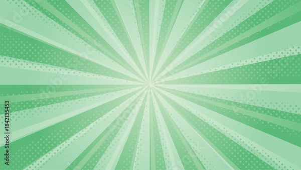 Obraz 緑の光線とドットの背景【16:9素材シリーズ】