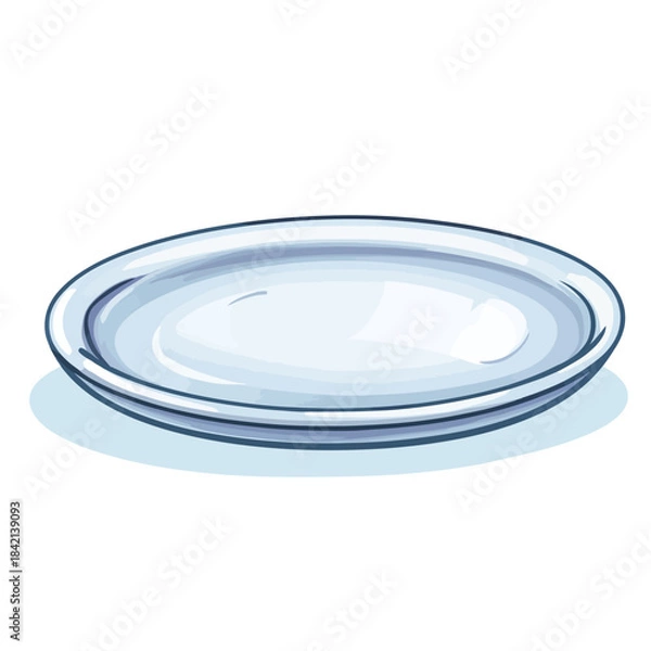 Obraz empty plate isolated on white