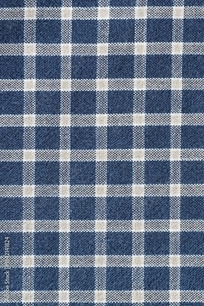 Obraz Blue Plaid Fabric background textured