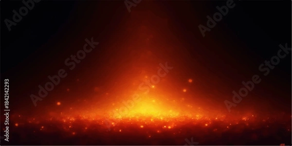 Fototapeta Abstract fiery vector background with glowing flames and bright colors