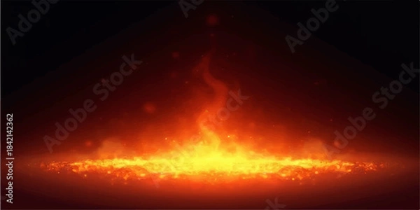 Fototapeta Abstract fiery background with glowing flames and bright colors