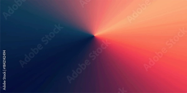 Fototapeta Sun rays shining over sky and ocean background