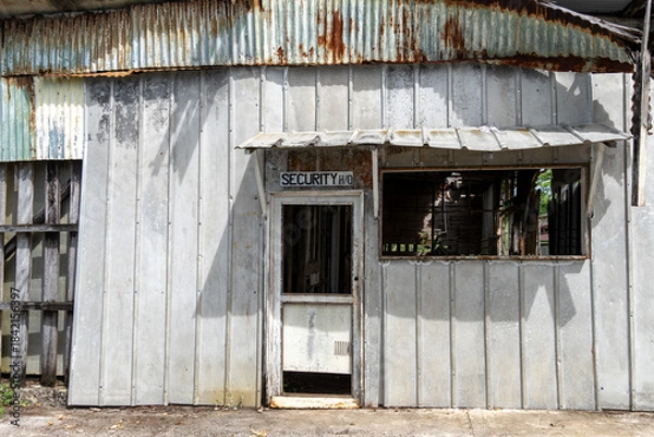 Obraz old abandoned security building