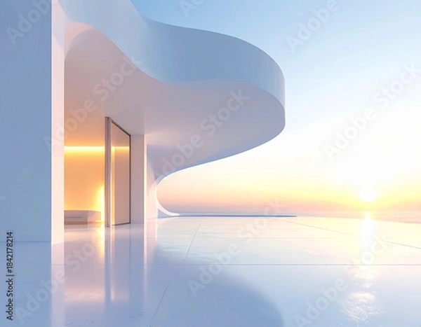 Obraz 3d render of a modern building design