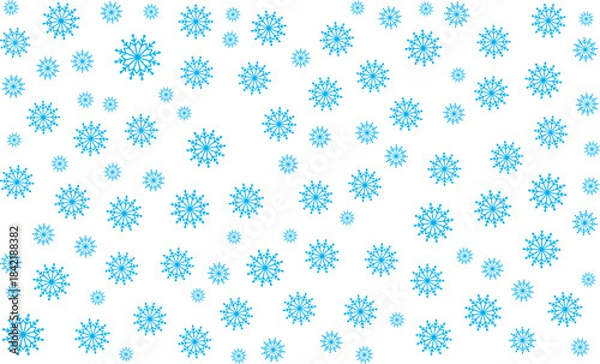 Fototapeta Blue Snowflake Pattern Winter Background