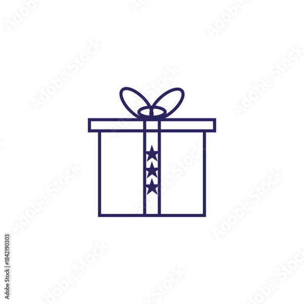 Obraz gift box icon