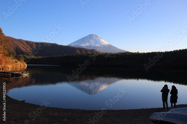 Obraz 富士山 逆さ富士 西湖