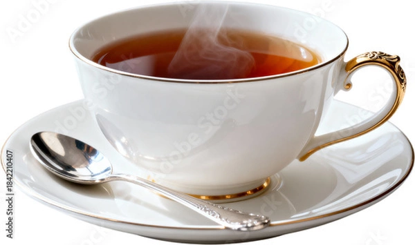 Obraz 하얀찻잔에담긴따뜻한겨울홍차티타임