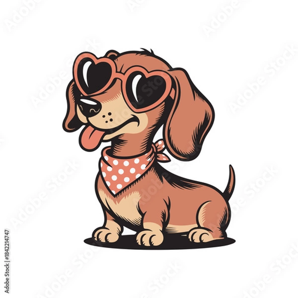 Obraz retro dog vector