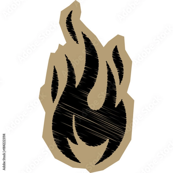 Fototapeta Cut Out Fireflame