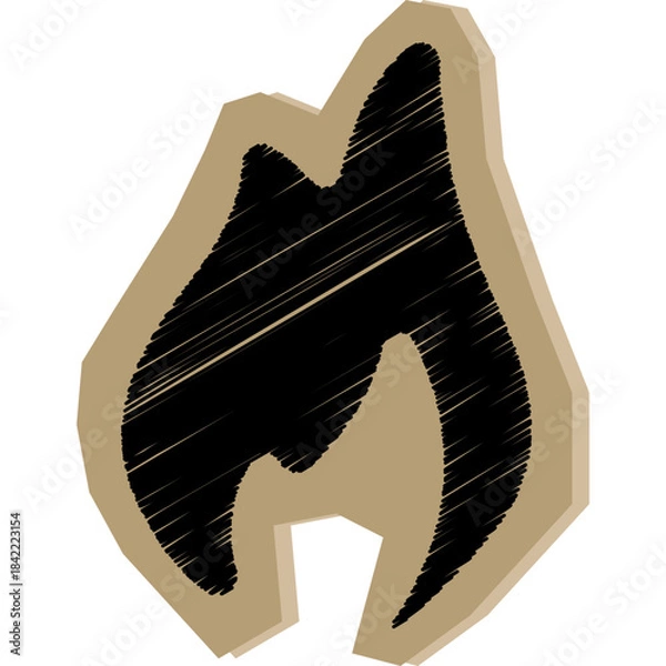 Fototapeta Cut Out Fireflame