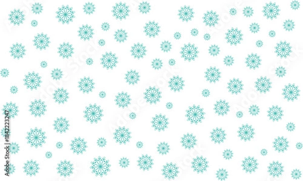 Fototapeta Snowflake Turquoise Christmas Winter Texture