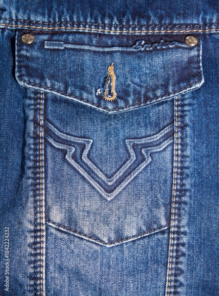 Obraz Light blue jeans back pocket
