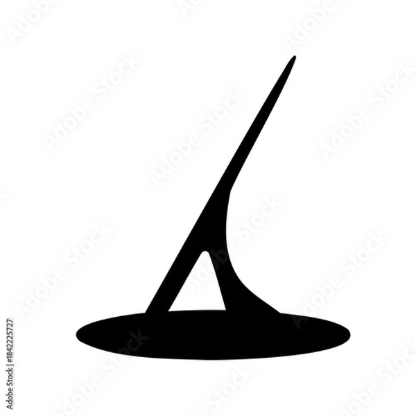 Fototapeta Silhouette of a classic sundial marking the passage of time in light