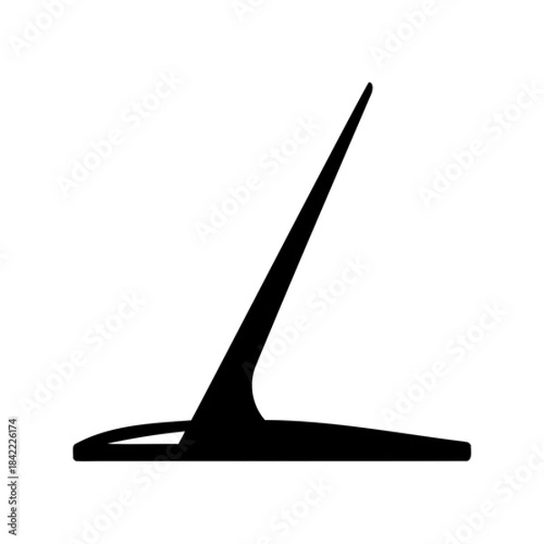 Fototapeta Abstract black and white image of an modern stand with minimalistic design