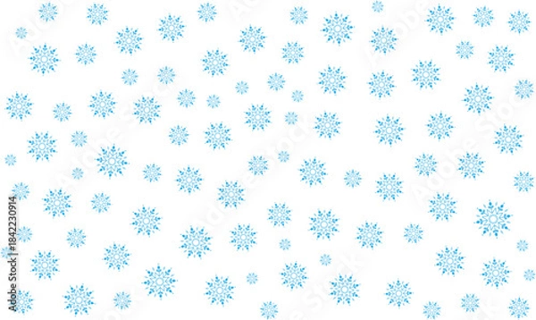 Fototapeta Snowflake Blue Christmas Winter Pattern