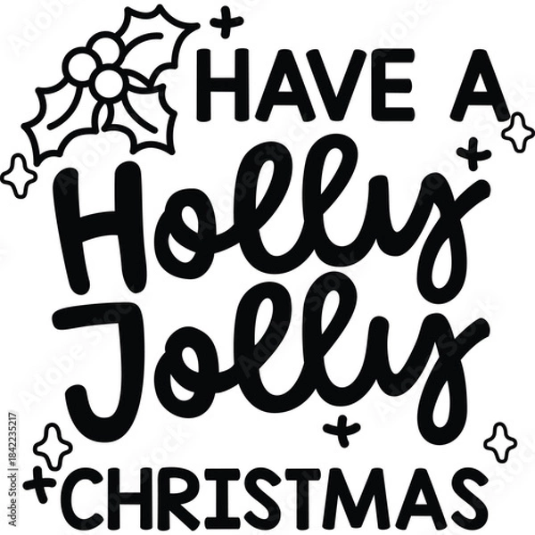 Obraz a vector of a Christmas typography 