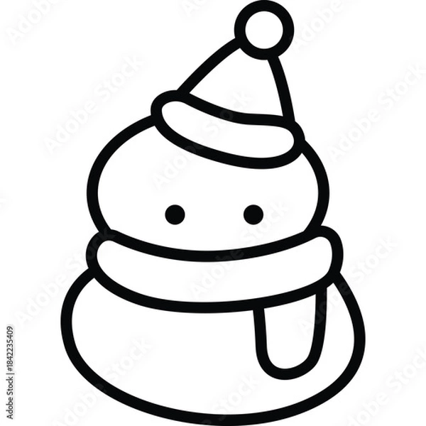 Obraz a vector of a simple snowman