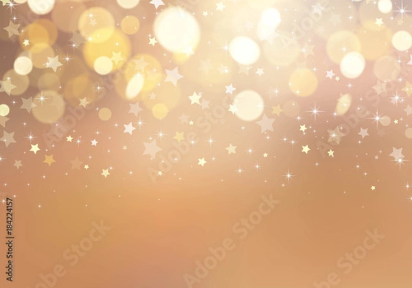 Fototapeta ベクター、キラキラな星と光の背景