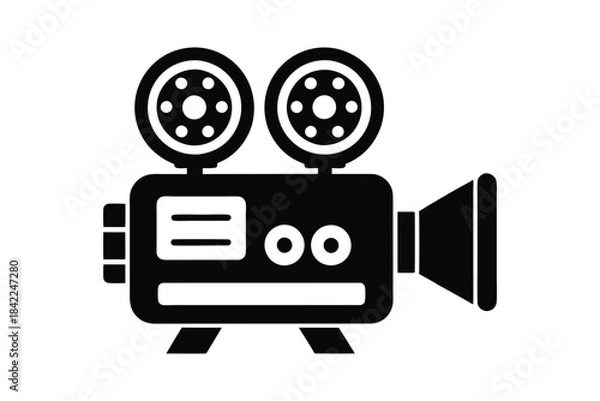 Obraz Projector icon in simple flat vector design presentation equipment vector illustration isolated on white background