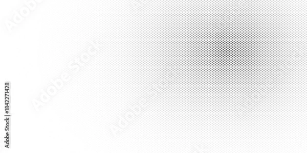 Fototapeta An abstract black and white vector background featuring a gradient created by a pattern of small dots. 