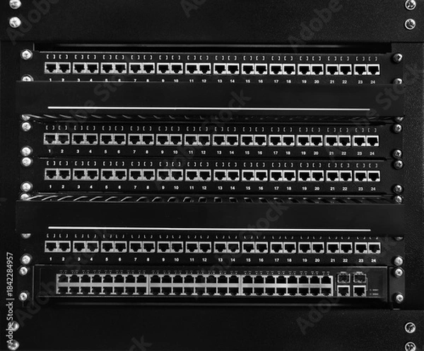 Obraz Communication patch panel RJ45
