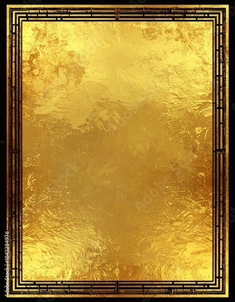 Obraz 金と黒の優雅な背景、壁紙（年賀状、お正月イラスト素材）