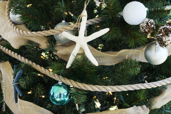 Obraz Nautical / marine themed christmas tree