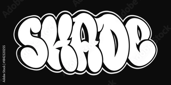 Obraz SHADE creative graffiti bubble letters throw up
